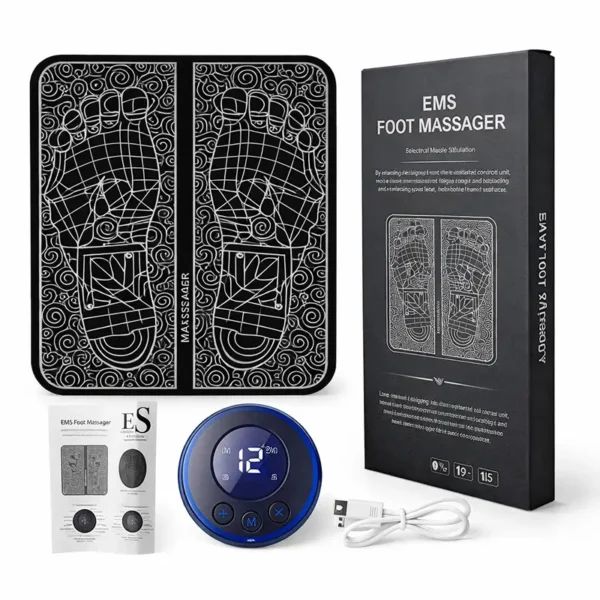 EMS Foot Massager جهاز مساج وتدليك القدم بـ 8 أوضاع مختلفة لتحسين الدورة الدموية وتخفيف آلام العضلات