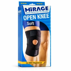 mirage-open-knee-soft-brace-box Mirage Open Knee Soft ركبة بحزام بدون دعامة