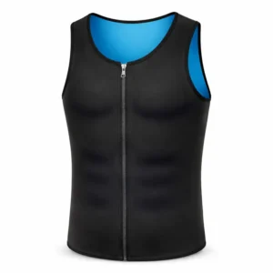 neoprene-sauna-vest-black-blue-front Neoprene Sauna Vest مشد رجالي حراري للتخسيس