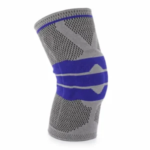 silicone-knee-support-brace Silicone Knee Support دعامة الركبة الطبية المبطنة بالسيليكون لتثبيت صابونة الركبة وتخفيف آلام الركبة أثناء الحركة والرياضة
