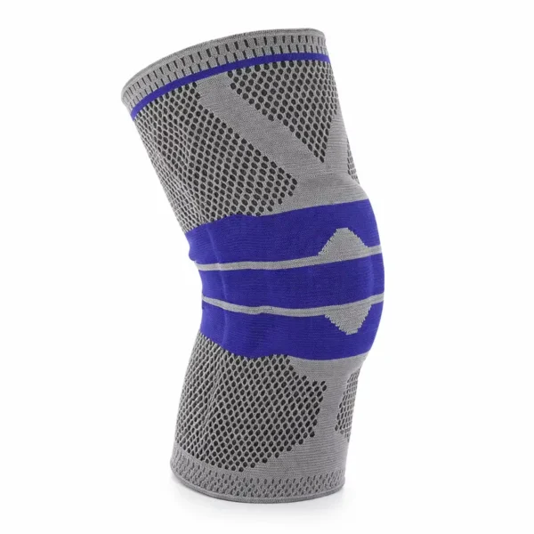 Silicone Knee Support دعامة الركبة الطبية المبطنة بالسيليكون لتثبيت صابونة الركبة وتخفيف آلام الركبة أثناء الحركة والرياضة