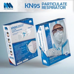 علبة كمامات KN95 طبية عالية الحماية (10 كمامات)