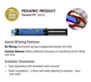 مادة سيليكات الكالسيوم المعدلة بالراتنج (ذات التصلد المزدوج) لعلاج بتر اللب (Pulpotomy)