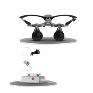 Brilliance Loupes + Soft Touch Head Light + light cure flamingo